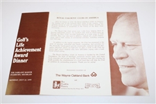 1979 Gerald Ford Golf's Life Achievement Award Dinner Menu