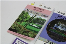 Seven (7) Masters Sunday Final Rd Tickets - 2009, 2010, 2012, 2013, 2016, 2017 & 2018