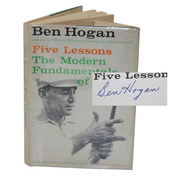 Ben Hogan Signed 1957 Five Lessons The Modern Fundamentals Of Golf JSA ALOA