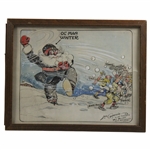 1923 Original "Ol Man Winter" Pen and Ink Watercolor by Lee Gibbons