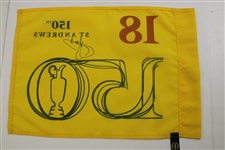 Champion Cam Smith Signed The 150th Open at St. Andrews Flag JSA ALOA