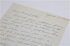 Jack Grout Signed Handwritten Letter to Alex Morrison w/Envelope