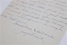 Jack Grout Signed Handwritten Letter to Alex Morrison w/Envelope