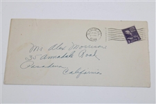 Jack Grout Signed Handwritten Letter to Alex Morrison w/Envelope