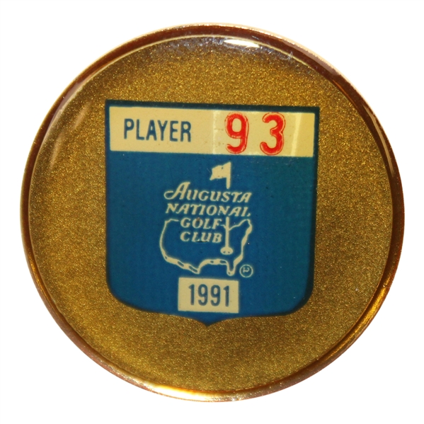 1991 Masters Tournament Contestant Badge #93