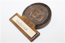 Lanny Wadkins' 1966 US Amateur Championship at Merion GC Contestant Badge/Clip