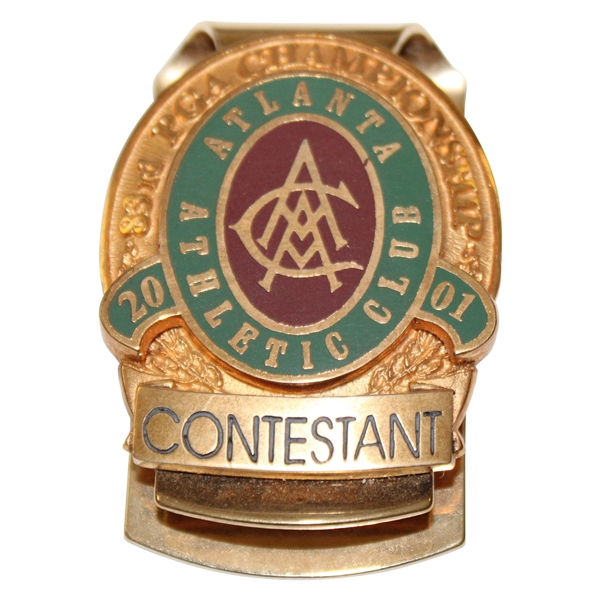 Lanny Wadkins 2001 PGA Championship at Atlanta Athletic Club Contestant Badge/Clip