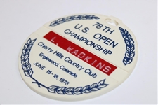 Lanny Wadkins' 1978 US Open Championship at Cherry Hills Contestant Bag Tag