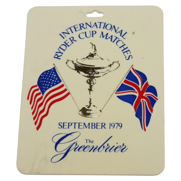 Lanny Wadkins 1979 Ryder Cup at The Greenbrier Team USA Member Contestant Bag Tag