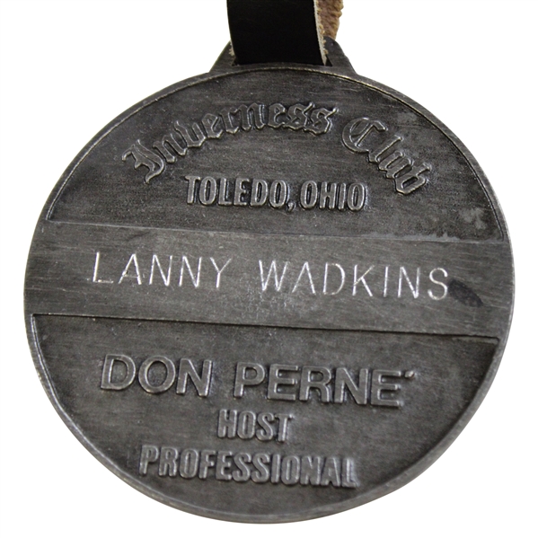 Lanny Wadkins 1986 PGA Championship at Inverness Club Contestant Metal Bag Tag