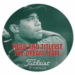 Tiger Woods Early Career Titleist Round Sticker