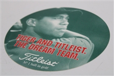 Tiger Woods Early Career Titleist Round Sticker