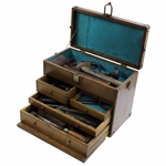 Vintage Golf Club Making Wooden Tool Chest - Full of Various Tools/Equipment