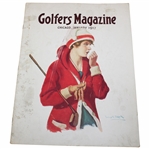 1917 Golfers Magazine with Red Coat Lady Golfer Cover - Chicago, January