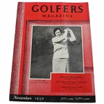 1930 Golfers Magazine with Mrs. O.S. Hill Post-Swing Cover - November