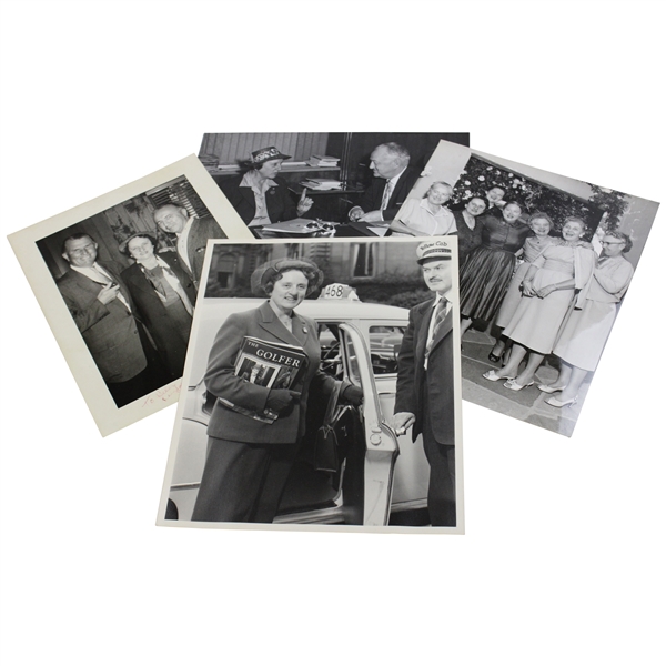 Four (4) Helen Lengfeld Photos - One with The Golfer Magazine in Hand