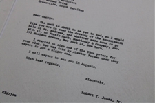 Bobby Jones' Personal 'Golf Is My Game' Letters to Par 3 Architect George Cobb & Royalty Statement