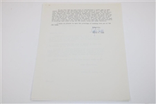 1958 Letter To Bobby Jones From Architect George W. Cobb w/Augusta Content with Response