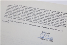 1958 Letter To Bobby Jones From Architect George W. Cobb w/Augusta Content with Response