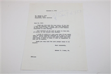 1958 Letter To Bobby Jones From Architect George W. Cobb w/Augusta Content with Response