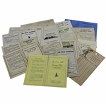 Twenty-One (21) Vintage Golf Score Cards with Stymie - Northeast United States