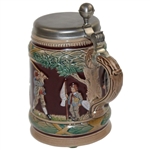 Handarbeit Golf Themed Lidded German Stein