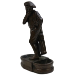 c.1920's Bronze Thinking Golfer Caddie Carrying Clubs