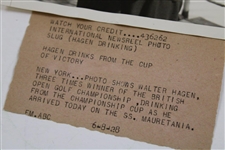 1928 Walter Hagen Claret Jug Press Photo