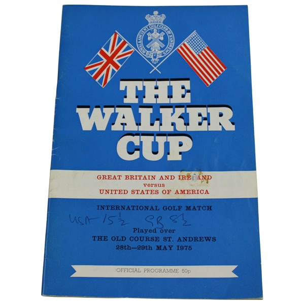1975 The Walker Cup at St. Andrews Official Program