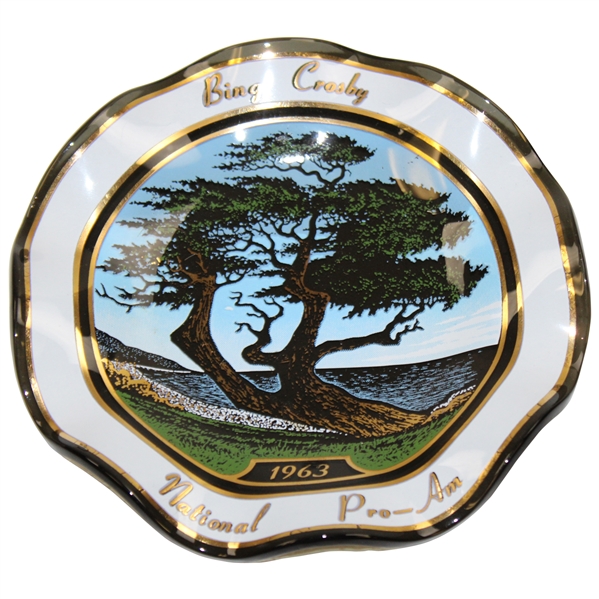 1963 Bing Crosby National Pro-Am Glass Contestants Tray