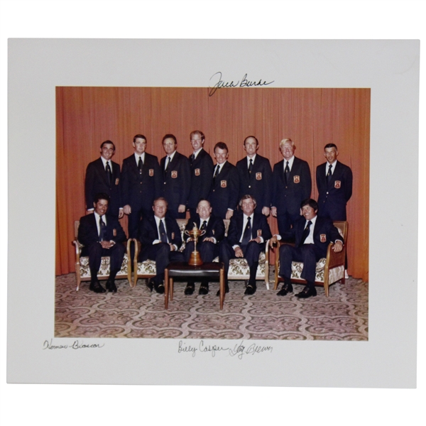 Burke, Blancas, Brewer & Casper Signed 1973 Ryder Cup US Team Photo JSA ALOA