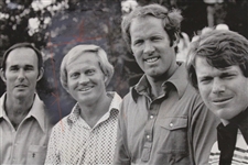 1975 World Series of Golf UPI Wire Photo of Foursome of Nicklaus, Watson, Wieskopf & Graham