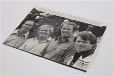 1975 World Series of Golf UPI Wire Photo of Foursome of Nicklaus, Watson, Wieskopf & Graham
