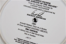 Arnold Palmer Signed Ltd Ed Ceramic 1983 'The Athlete of the Decade' Plate #1417/3000