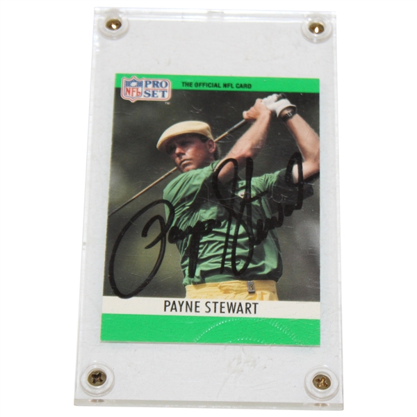 Payne Stewart Signed 1990 Pro-Set Official NFL Card JSA ALOA