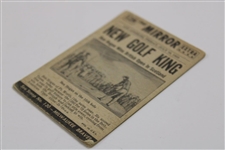 Ben Hogan 1954 'New Golf King' Topps Scoops Card - July 10th