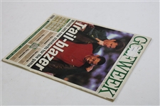 1997 Golf Week Magazine w/Tiger on Cover from 1997 Masters - Receiving Green Jacket from Faldo