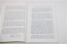 1973 Donald Ross of Pinehurst & Dornoch First Edition Booklet by Donald Grant