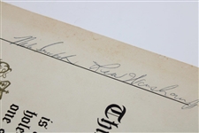 Arnold Palmer & others Signed Walter Hagen Hole In One Club Certificate JSA ALOA