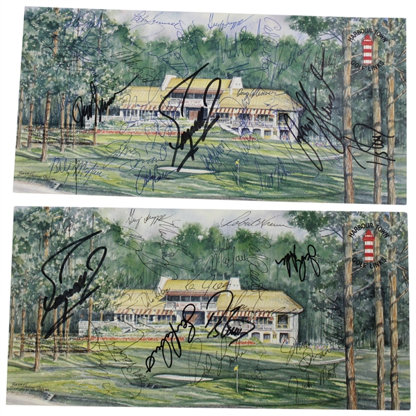 Payne Stewart, Fuzzy Zoeller, Lanny Wadkins & Others Signed Harbour Town Golf Links Scorecards JSA ALOA