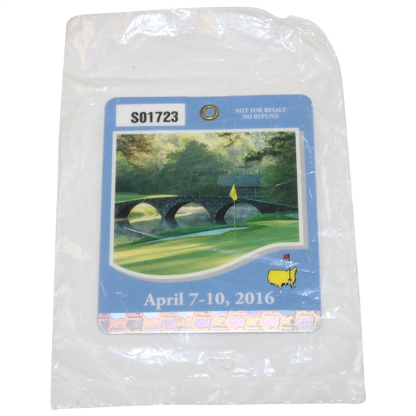 2016 Masters Tournament SERIES Badge #S01723 in Original Unopened Packaging