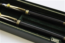 Set of Two (2) CROSS Manufactured The Masters Tournament Logo Pens in Box