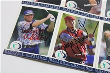 Signed Uncut 1996 'Dayton's Challenge' Golf Card Sheet w/Early Mickelson Card, Stewart & Others JSA ALOA