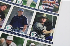 Signed Uncut 1996 'Dayton's Challenge' Golf Card Sheet w/Early Mickelson Card, Stewart & Others JSA ALOA