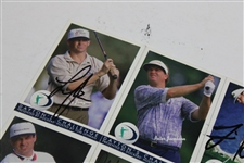 Signed Uncut 1996 'Dayton's Challenge' Golf Card Sheet w/Early Mickelson Card, Stewart & Others JSA ALOA