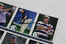 Signed Uncut 1996 'Dayton's Challenge' Golf Card Sheet w/Early Mickelson Card, Stewart & Others JSA ALOA