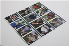 Signed Uncut 1996 'Dayton's Challenge' Golf Card Sheet w/Early Mickelson Card, Stewart & Others JSA ALOA