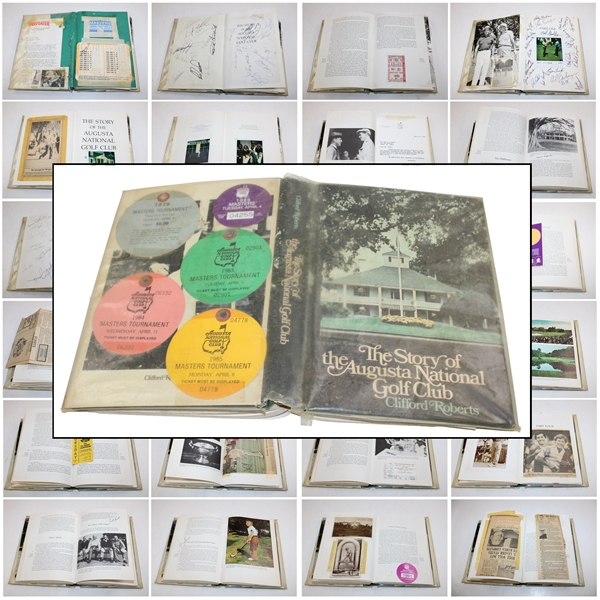 Multi Signed Scrapbooked 1976 The Story Of The Augusta National Golf Club Book JSA ALOA