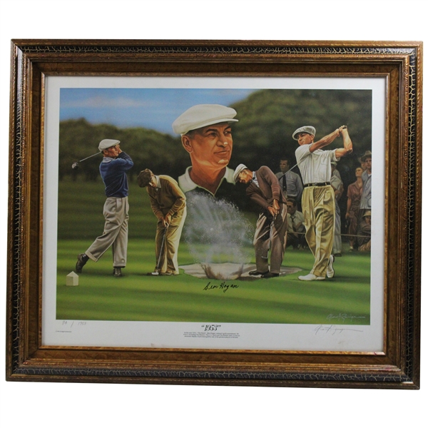 Ben Hogan Signed Ltd Edition Artist Signed Zuniga Print #84 - Framed JSA ALOA