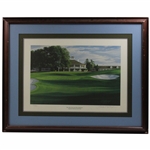 1988 Augusta National GC Ltd Ed 18th Green & Clubhouse Linda Hartough #58/950 - Framed